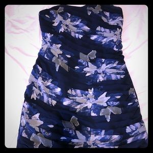 INC Blue Chiffon Cocktail Dress